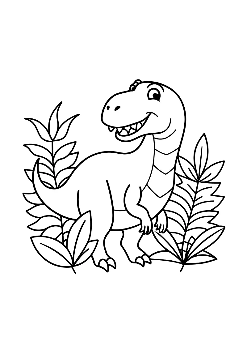 Kolorowanki do druku t-rex