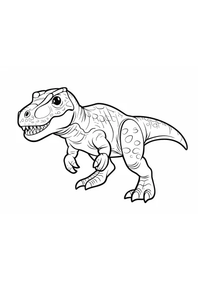 t-rex do druku i pokolorowania