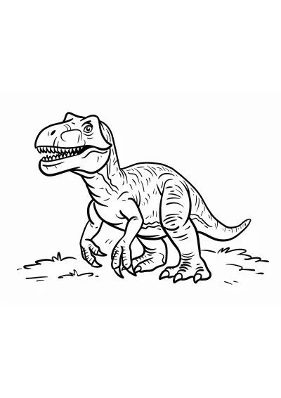 Darmowa kolorowanka t-rex do druku PDF