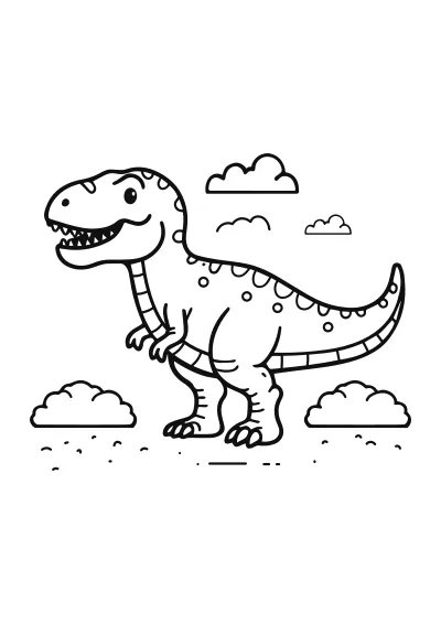 t-rex – pobierz i wydrukuj kolorowankę