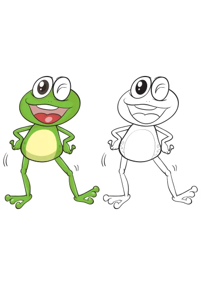 Darmowa Kolorowanka Zabki do druku PDF
