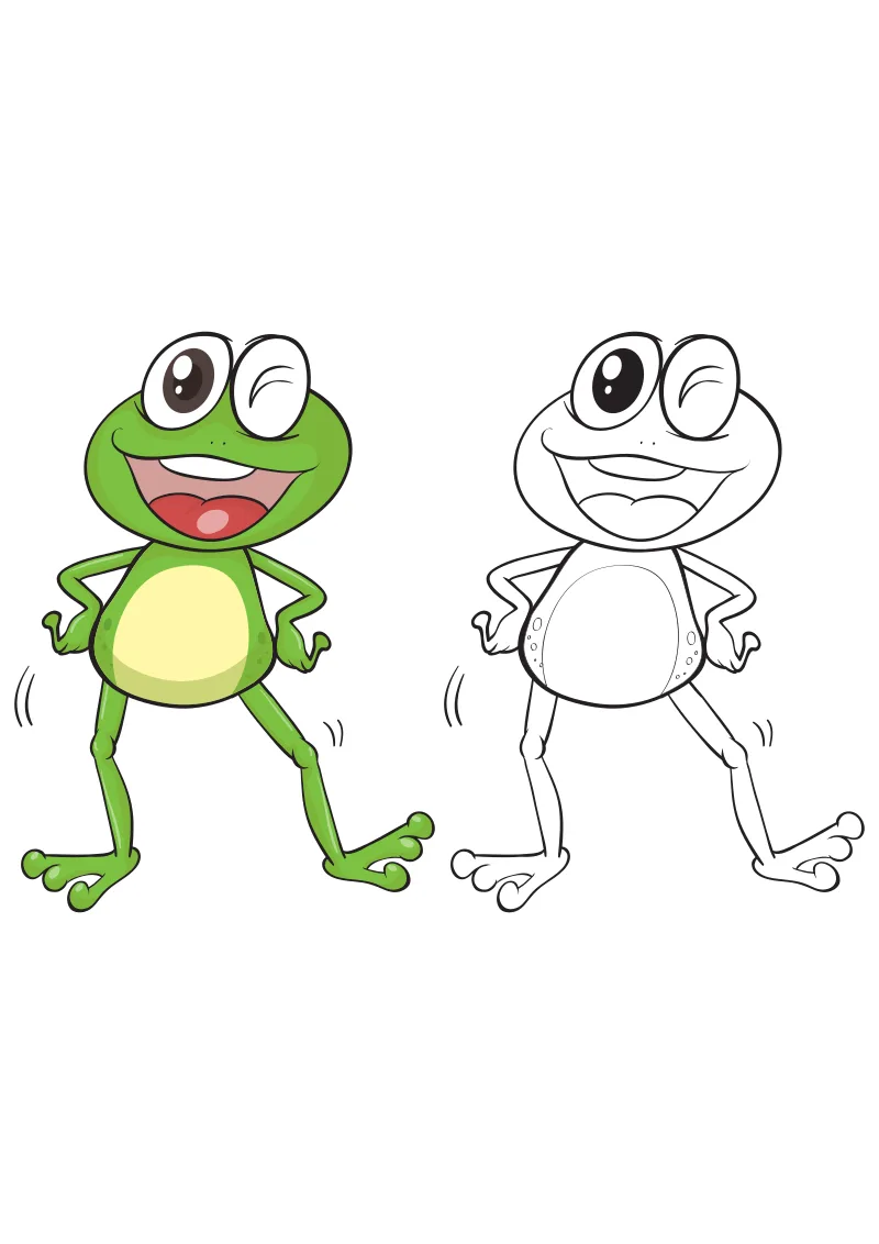 Darmowa Kolorowanka Zabki do druku PDF